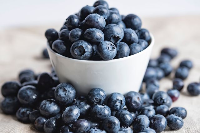 Fresh blueberries in bowl