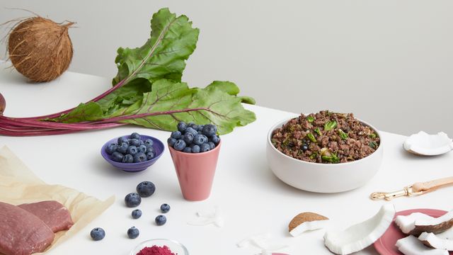 Fresh ingredients and Lyka food on table