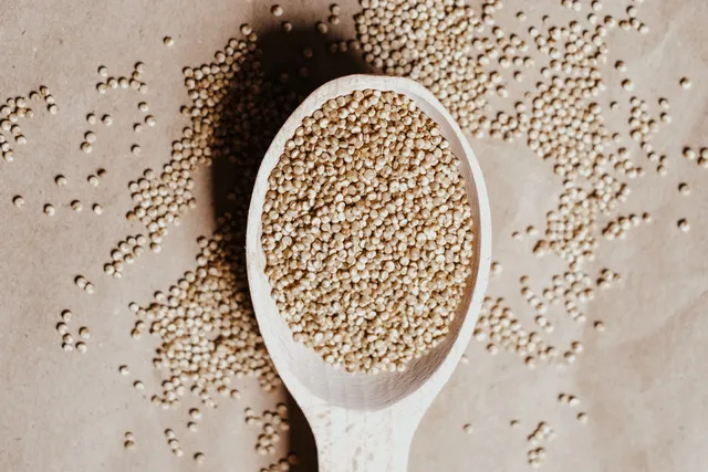 Spoon of quinoa